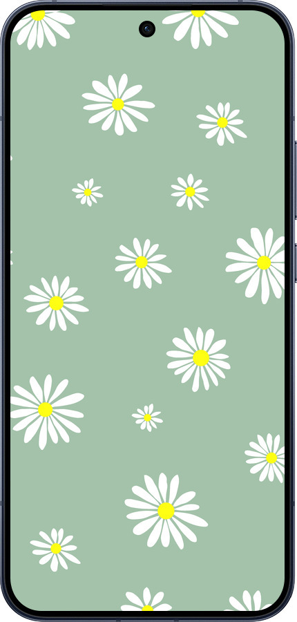 Силиконовый чехол Ромашки v4 для Oppo RENO15 5G - 5603u-4201 изображение 