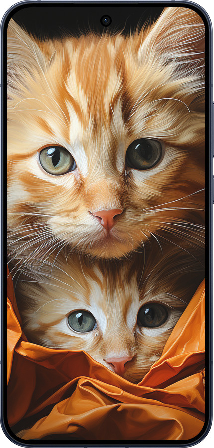 Силиконовый чехол Котики 2 для Oppo RENO15 5G - 5664u-4201 изображение 