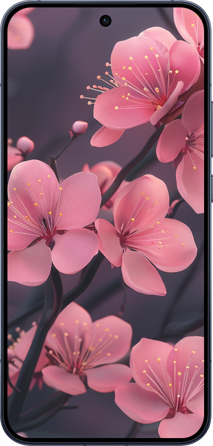 Силиконовый чехол Пурпурная сакура для Oppo RENO15 5G - 6075u-4201 изображение 