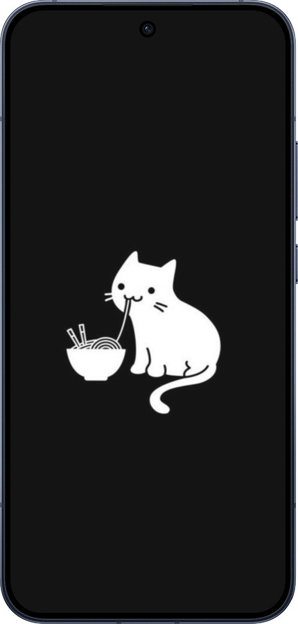 Силиконовый чехол С милым котом на черном фоне для Oppo RENO15 5G - 6528u-4201 изображение 