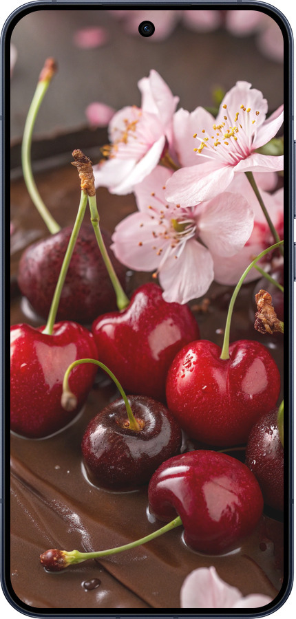 Силиконовый чехол Вишня в шоколаде для Oppo RENO15 5G - 6698u-4201 изображение 
