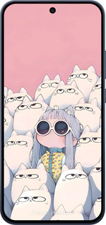 Силиконовый чехол Малышка с котами для Oppo RENO15 F 5G - 6295u-4199 изображение 