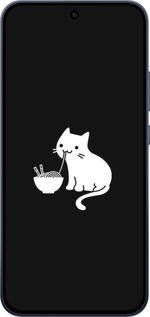 Силиконовый чехол С милым котом на черном фоне для Oppo RENO15 F 5G - 6528u-4199 изображение 