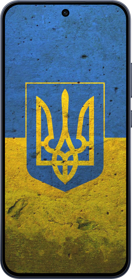 Силиконовый чехол Флаг и герб Украины 2 для Oppo RENO15 F 5G - 378u-4199 изображение 