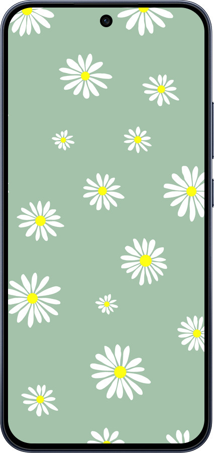 Силиконовый чехол Ромашки v4 для Oppo RENO15 F 5G - 5603u-4199 изображение 