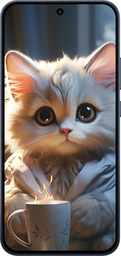 Силиконовый чехол White cat для Oppo RENO15 F 5G - 5646u-4199 изображение 
