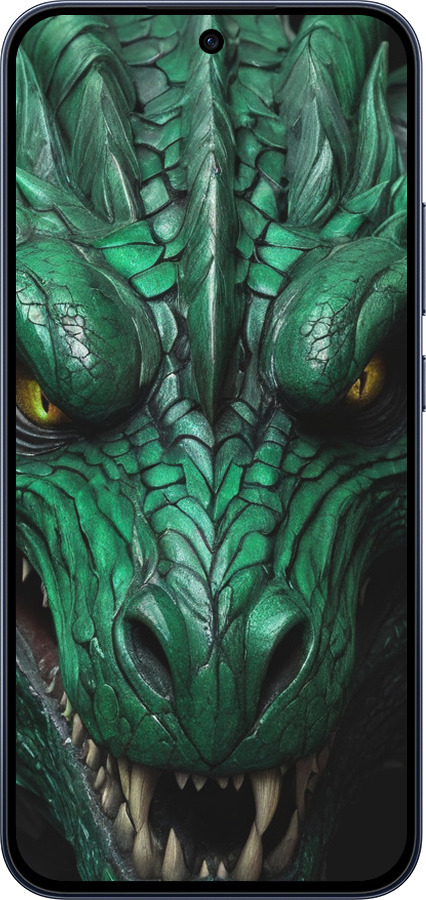 Силиконовый чехол Зелёный дракон v2 для Oppo RENO15 F 5G - 5817u-4199 изображение 