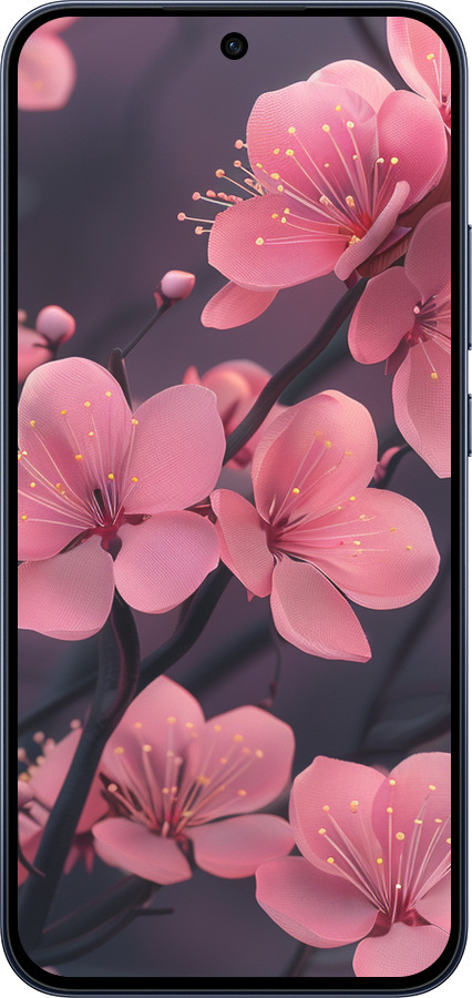 Силиконовый чехол Пурпурная сакура для Oppo RENO15 F 5G - 6075u-4199 изображение 