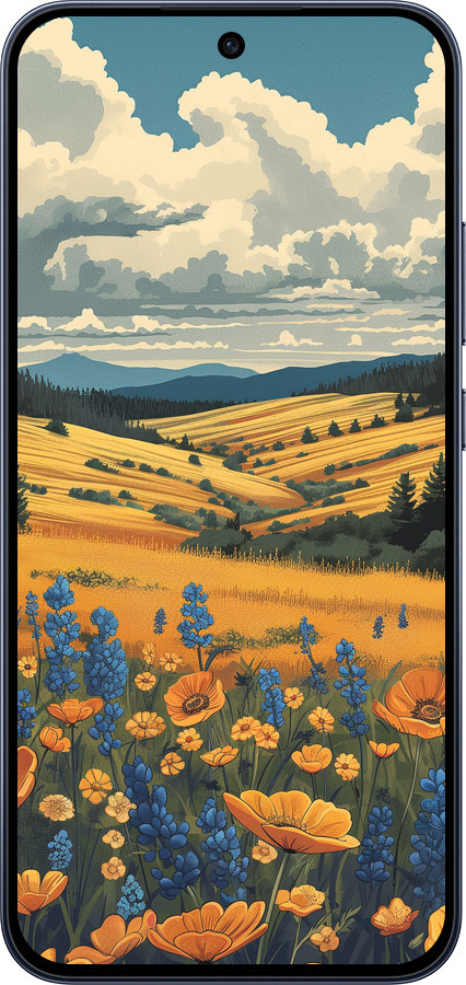 Силиконовый чехол Украинское поле для Oppo RENO15 F 5G - 6082u-4199 изображение 