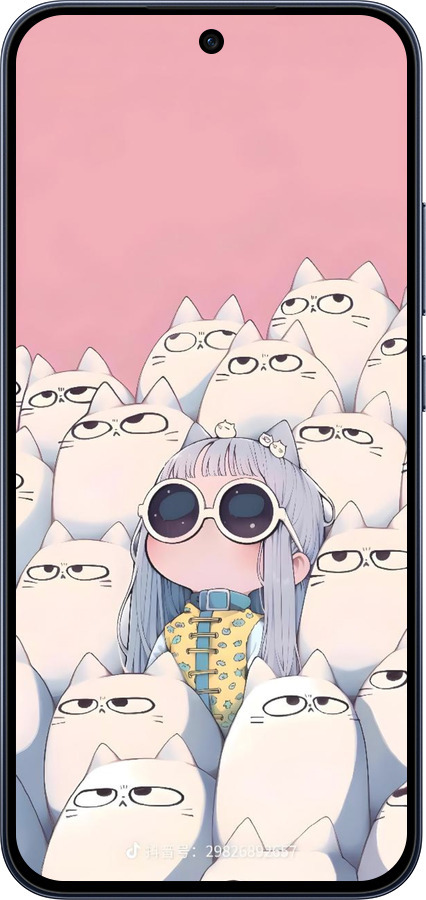 Силиконовый чехол Малышка с котами для Oppo RENO15 F 5G - 6295u-4199 изображение 