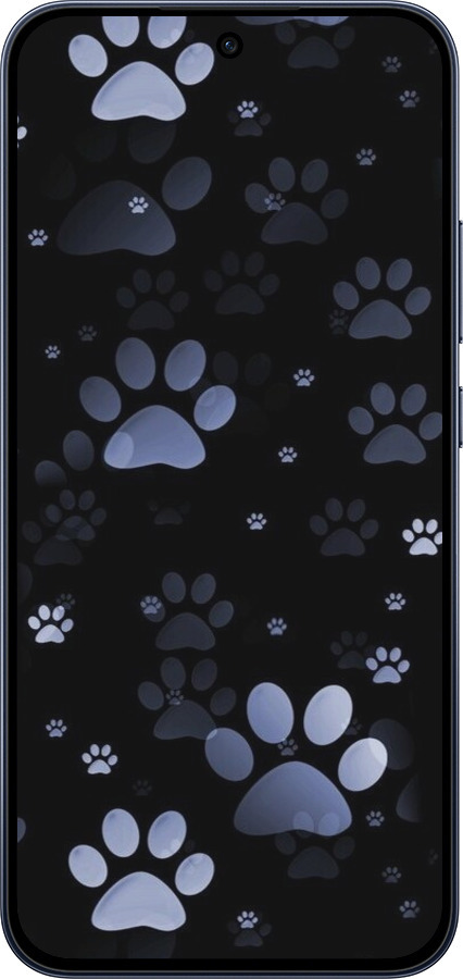 Силиконовый чехол С синими отпечатками лап для Oppo RENO15 F 5G - 6441u-4199 изображение 