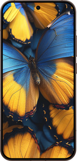 Силиконовый чехол Желто-голубые бабочки для Oppo Reno15 Pro 5G - 6046u-4225 изображение 