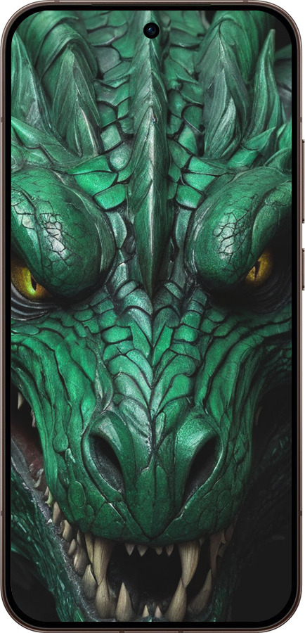 Силиконовый чехол Зелёный дракон v2 для Oppo Reno15 Pro 5G - 5817u-4225 изображение 