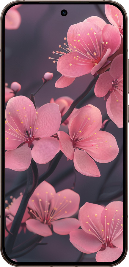 Силіконовий чехол Пурпурова сакура для Oppo Reno15 Pro 5G - 6075u-4225 изображение 