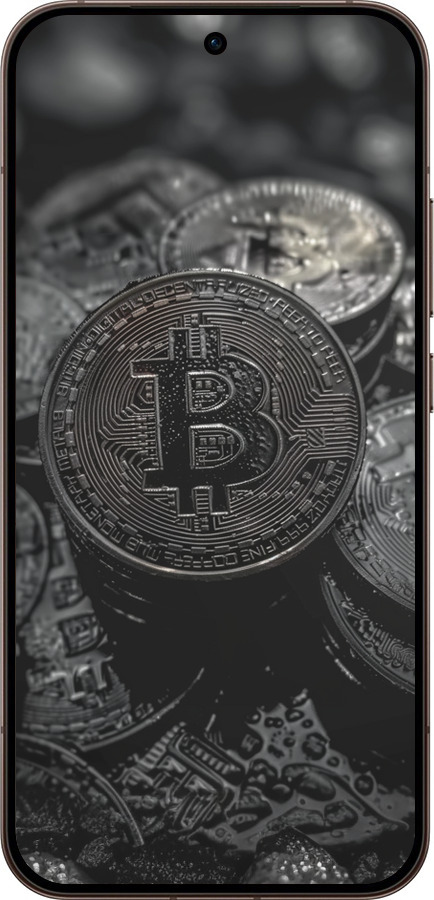 Силиконовый чехол Black Bitcoin для Oppo Reno15 Pro 5G - 6090u-4225 изображение 