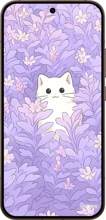 Силиконовый чехол Котик в цветах для Oppo Reno15 Pro 5G - 6390u-4225 изображение 