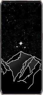 Силиконовый чехол Минималистический горный пейзаж для Oppo Reno5 Pro Plus - 6438u-2243 изображение 