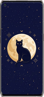 Силиконовый чехол Cute Cat Celestial/Witchy для Oppo Reno5 Pro Plus - 6787u-2243 изображение 