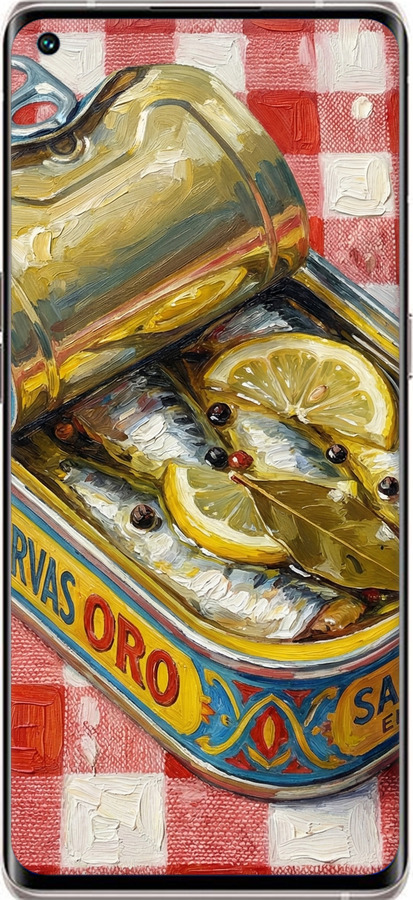 Силіконовий чехол Vintage Sardine Tin Phone для Oppo Reno5 Pro Plus - 6772u-2243 изображение 