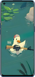 Силиконовый чехол Уточка с автоматом для Oppo Reno5 Pro - 6356u-2239 изображение 
