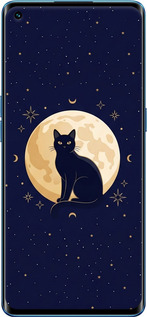 Силиконовый чехол Cute Cat Celestial/Witchy для Oppo Reno5 Pro - 6787u-2239 изображение 
