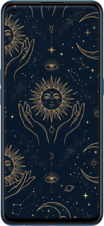 Силіконовий чехол Celestial Harmony: Sun & Moon Gold Mystic Pattern для Oppo Find X3 Lite - 6778u-2299 изображение 
