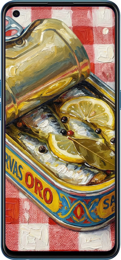 Силиконовый чехол Vintage Sardine Tin Phone для Oppo Find X3 Lite - 6772u-2299 изображение 