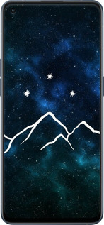 Силіконовий чехол Гори та зірки намальовані на тлі галактики для Oppo Reno6 5G - 6490u-2651 изображение 