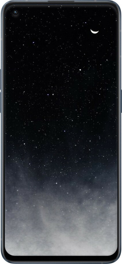 Силіконовий чехол Голубые облака, Голубая луна для Oppo Reno6 5G - 6396u-2651 изображение 