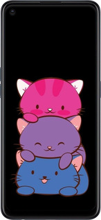 Силиконовый чехол Милые кошки для Oppo Reno6 Z - 6518u-2477 изображение 