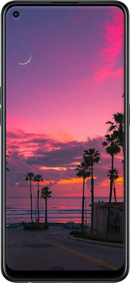 Силиконовый чехол Пальмы для Oppo Reno6 Z - 5873u-2477 изображение 