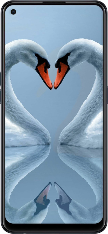 Силиконовый чехол Лебеди для Oppo Reno6 Z - 6007u-2477 изображение 