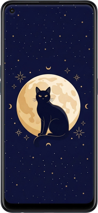 Силіконовий чехол Cute Cat Celestial/Witchy для Oppo Reno6 Z - 6787u-2477 изображение 