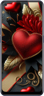 Силиконовый чехол Сердечки v2 для Oppo Reno7 5G - 5832u-2669 изображение 
