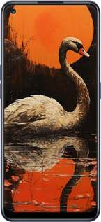 Силиконовый чехол Лебедь для Oppo Reno7 5G - 5964u-2669 изображение 