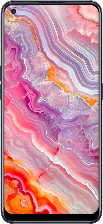 Силиконовый чехол Мрамор 2 для Oppo Reno7 5G - 6307u-2669 изображение 