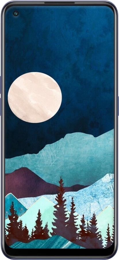 Силиконовый чехол Горная идиллия ночной пейзаж для Oppo Reno7 5G - 6488u-2669 изображение 