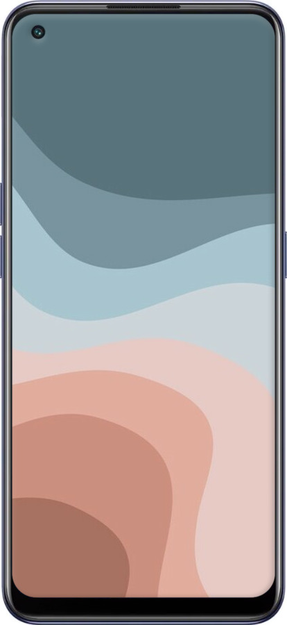 Силиконовый чехол С синими и розовыми волнами в стиле ретро для Oppo Reno7 5G - 6532u-2669 изображение 