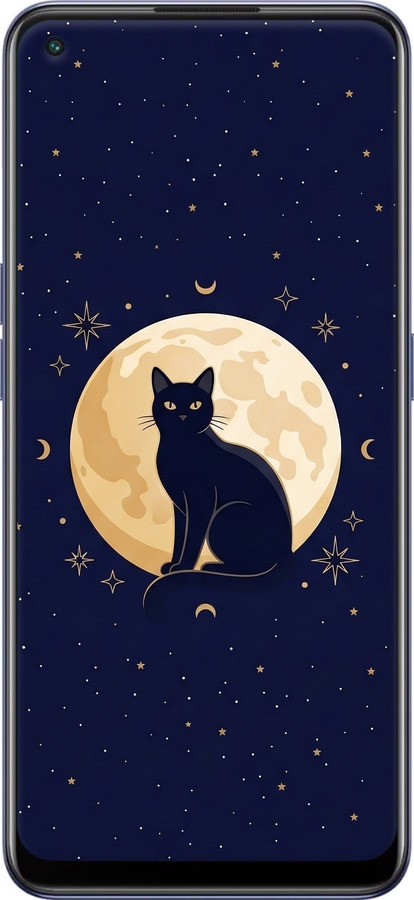 Силиконовый чехол Cute Cat Celestial/Witchy для Oppo Reno7 5G - 6787u-2669 изображение 