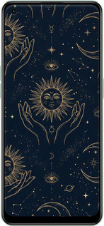 Силіконовий чехол Celestial Harmony: Sun & Moon Gold Mystic Pattern для Oppo Reno8 Lite - 6778u-2755 изображение 