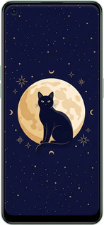 Силиконовый чехол Cute Cat Celestial/Witchy для Oppo Reno8 Lite - 6787u-2755 изображение 