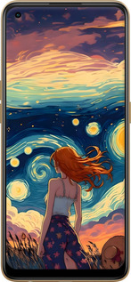TPU чехол Дівчина Арт для Oppo Reno8 T - 6325b-2969 изображение 