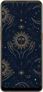TPU чехол Celestial Harmony: Sun & Moon Gold Mystic Pattern для Oppo Reno8 T - 6778b-2969 изображение 