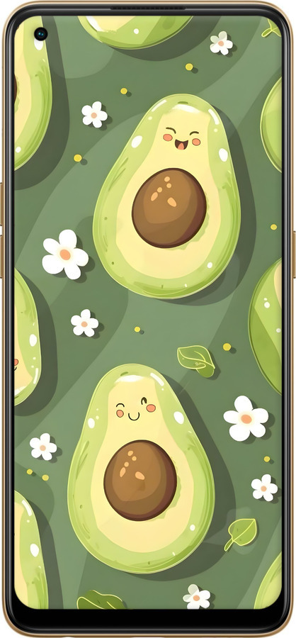 TPU чехол Авокадо для Oppo Reno8 T - 6380b-2969 изображение 