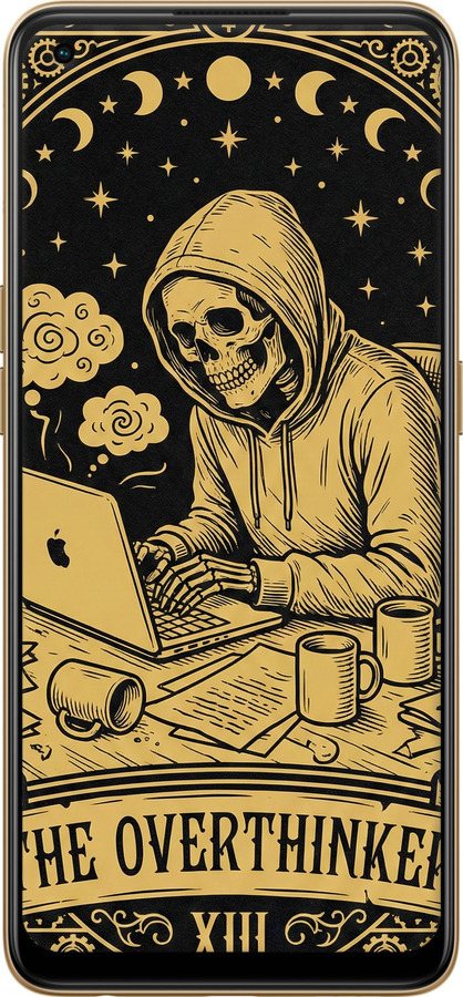 TPU чехол The Overthinker для Oppo Reno8 T - 6774b-2969 изображение 