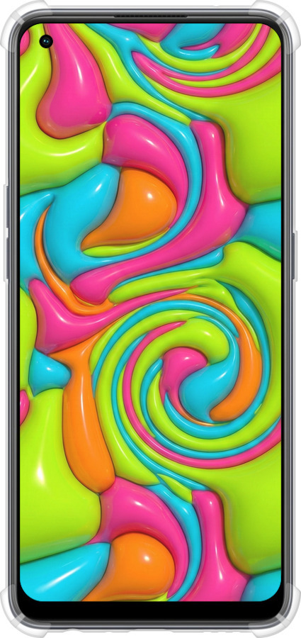Силіконовий протиударний с посиленими кутами чехол Y2K Jelly Dream для Oppo Reno8 T - 6780sp-2969 изображение 