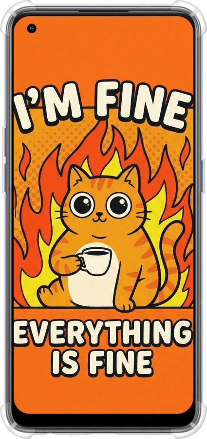 Силикон с усиленными углами чехол Funny Cat для Oppo Reno8 T - 6786sp-2969 изображение 