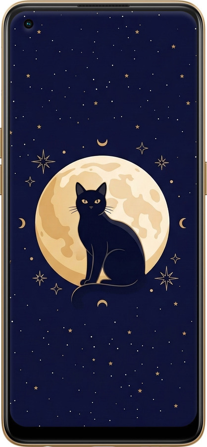 Силиконовый чехол Cute Cat Celestial/Witchy для Oppo Reno8 T - 6787u-2969 изображение 