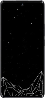 TPU чехол Черно белые абстрактные горы для Realme 10 Pro Plus - 6437b-2944 изображение 