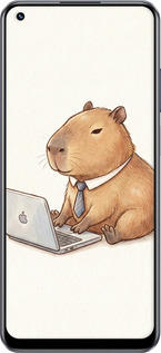 TPU чехол Funny Capybara CEO Working для Realme 10 - 6777b-2946 изображение 